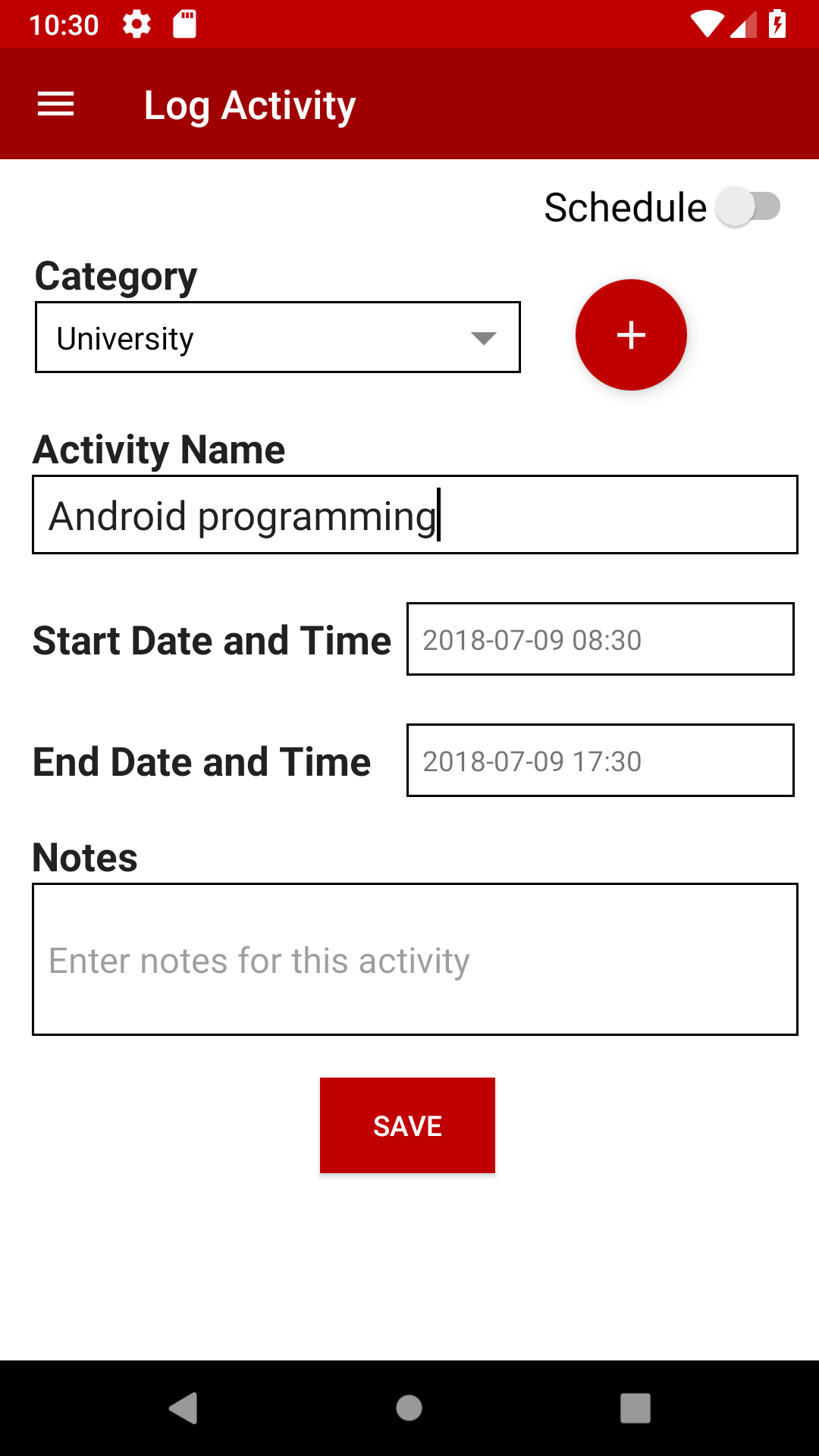 Log Activity