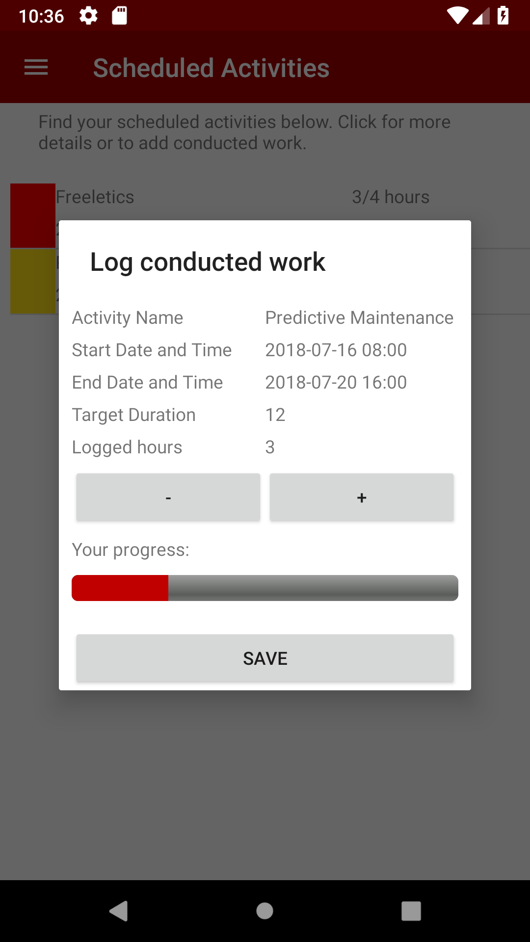 Check Scheduled Activity's Status